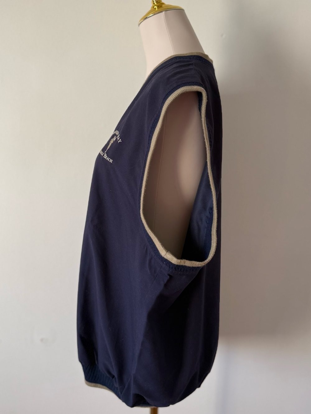 Pebble Beach Collection Vintage Golf Vest Navy Blue Spanish Bay Size L Men - Picture 5 of 6